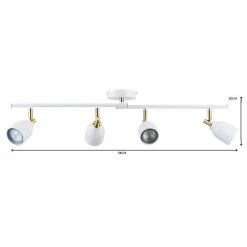 Dunelm Clio 4 Light White Spotlight Bar 12 Dunelm Clio 4 Light White Spotlight Bar -Dunelm Shop 1000119712 alt06
