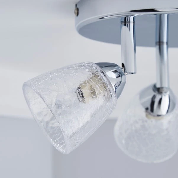 Dunelm Balston 3 Light Glass Spotlight 5 Dunelm Balston 3 Light Glass Spotlight - Image 3