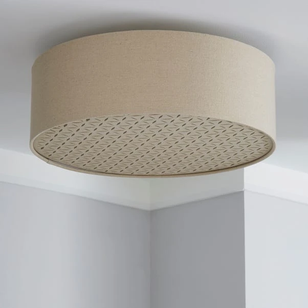 Kirsty Shade Taupe Flush Ceiling Fitting 4 Kirsty Shade Taupe Flush Ceiling Fitting - Image 2