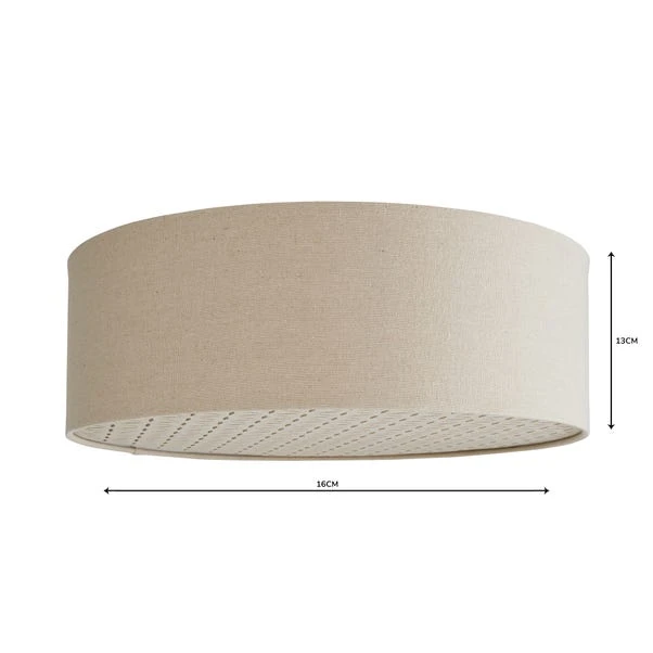 Kirsty Shade Taupe Flush Ceiling Fitting 6 Kirsty Shade Taupe Flush Ceiling Fitting - Image 4