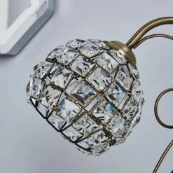 Dunelm Bergen Crystal Antique Brass Table Lamp -Dunelm Shop 1000119852 alt02