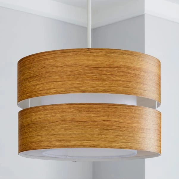 Dunelm Frea 30cm Wood Easy Fit Pendant 4 Dunelm Frea 30cm Wood Easy Fit Pendant - Image 2