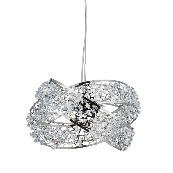 Dunelm Jaimee 3 Light Crystal Chrome Ceiling Fitting 7 Dunelm Jaimee 3 Light Crystal Chrome Ceiling Fitting - Image 5