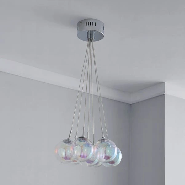 Dunelm Elmira 7 Light Bubble Glass Cluster Ceiling Fitting 4 Dunelm Elmira 7 Light Bubble Glass Cluster Ceiling Fitting - Image 2
