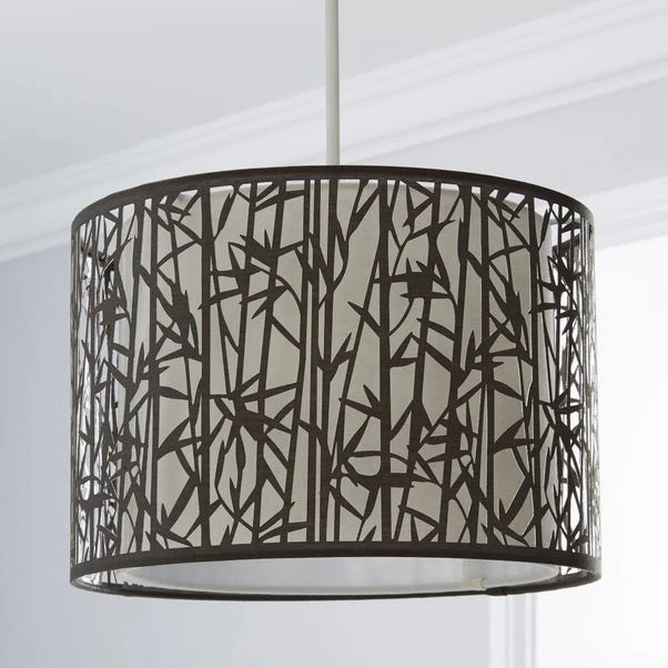 Dunelm Catiri Bamboo Leaf Grey Easy Fit Pendant 4 Dunelm Catiri Bamboo Leaf Grey Easy Fit Pendant - Image 2