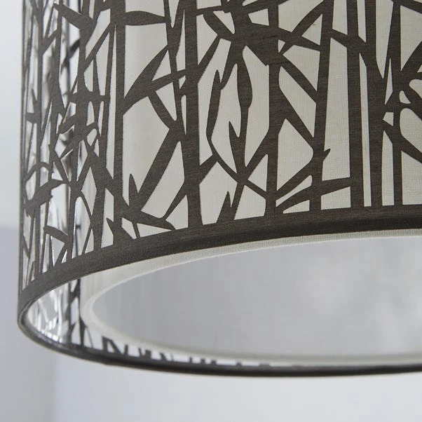 Dunelm Catiri Bamboo Leaf Grey Easy Fit Pendant 5 Dunelm Catiri Bamboo Leaf Grey Easy Fit Pendant - Image 3