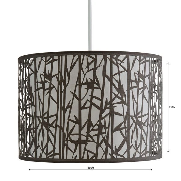 Dunelm Catiri Bamboo Leaf Grey Easy Fit Pendant 6 Dunelm Catiri Bamboo Leaf Grey Easy Fit Pendant - Image 4