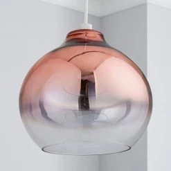 Dunelm Nivala Ombre Smoked Glass Copper Easy Fit Pendant 7 Dunelm Nivala Ombre Smoked Glass Copper Easy Fit Pendant -Dunelm Shop 1000119933 alt01