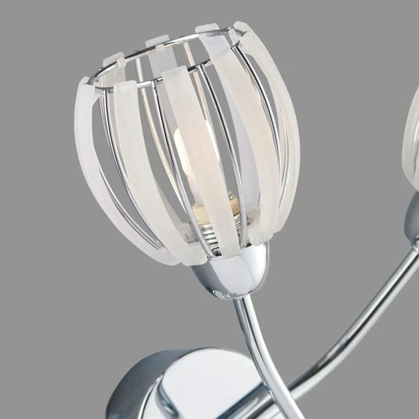 Dunelm Rosa 2 Light Chrome Wall Light 5 Dunelm Rosa 2 Light Chrome Wall Light - Image 3