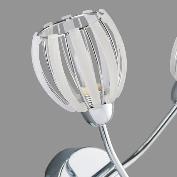 Dunelm Rosa 2 Light Chrome Wall Light 6 Dunelm Rosa 2 Light Chrome Wall Light - Image 4