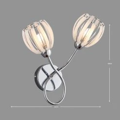 Dunelm Rosa 2 Light Chrome Wall Light 12 Dunelm Rosa 2 Light Chrome Wall Light -Dunelm Shop 1000137329 alt04