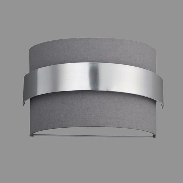 Dunelm Joey Shaded Grey Wall Light 6 Dunelm Joey Shaded Grey Wall Light - Image 4