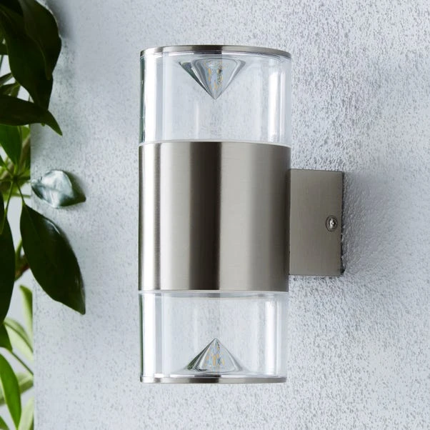 Dunelm Aden 2 Light Steel Outdoor Wall Light 4 Dunelm Aden 2 Light Steel Outdoor Wall Light - Image 2