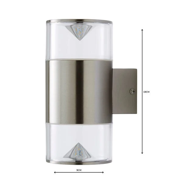 Dunelm Aden 2 Light Steel Outdoor Wall Light 7 Dunelm Aden 2 Light Steel Outdoor Wall Light - Image 5