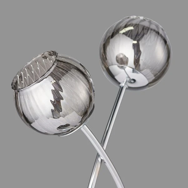 Dunelm Arta 2 Light Smoked Glass Table Lamp 6 Dunelm Arta 2 Light Smoked Glass Table Lamp - Image 4