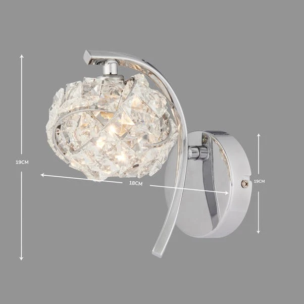 Dunelm Cecilie Glass Wall Light 7 Dunelm Cecilie Glass Wall Light - Image 5