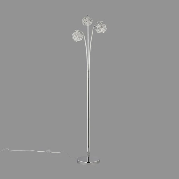 Dunelm Cecilie 3 Arm Chrome Floor Lamp 4 Dunelm Cecilie 3 Arm Chrome Floor Lamp - Image 2