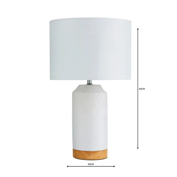 Dunelm Bibi Ceramic White Table Lamp 7 Dunelm Bibi Ceramic White Table Lamp - Image 5