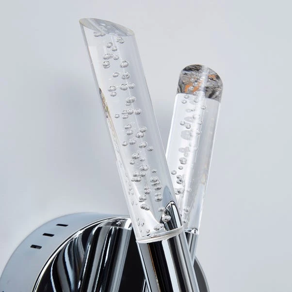 Dunelm Tassani 2 Light Integrated LED Bubble Glass Wall Light 5 Dunelm Tassani 2 Light Integrated LED Bubble Glass Wall Light - Image 3