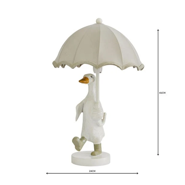 Dunelm Darcy Resin Duck White Table Lamp 7 Dunelm Darcy Resin Duck White Table Lamp - Image 5