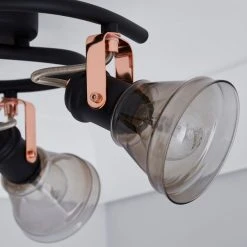 Dunelm Milas 3 Light Black Industrial Semi-Flush Ceiling Fitting -Dunelm Shop 1000139082 alt02