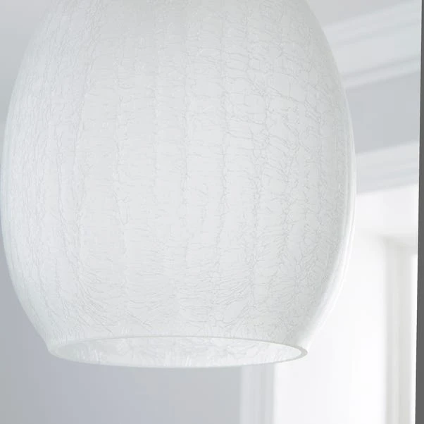 Dunelm Akola Crackle Glass Easy Fit Pendant 5 Dunelm Akola Crackle Glass Easy Fit Pendant - Image 3