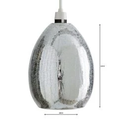 Dunelm Akola Crackle Glass Easy Fit Pendant 9 Dunelm Akola Crackle Glass Easy Fit Pendant -Dunelm Shop 1000139101 alt04