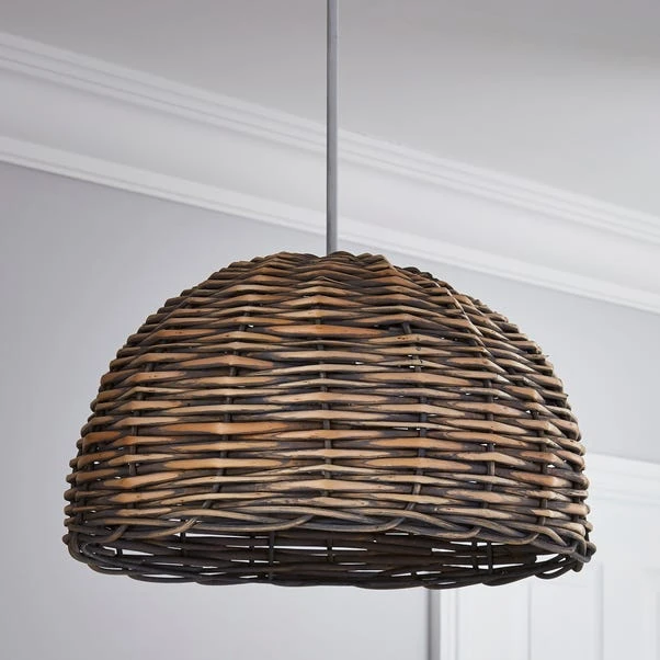 Dunelm Lari Split Weave Grey Easy Fit Pendant 4 Dunelm Lari Split Weave Grey Easy Fit Pendant - Image 2