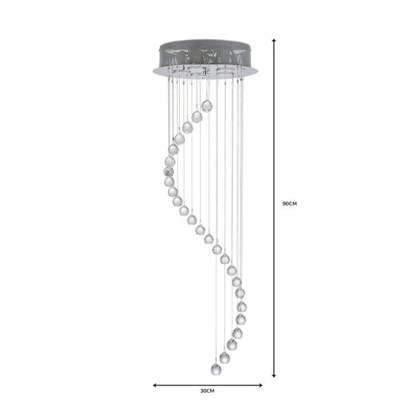 Dunelm Marconia 5 Light Glass Droplet Cluster Flush Ceiling Fitting 8 Dunelm Marconia 5 Light Glass Droplet Cluster Flush Ceiling Fitting - Image 6