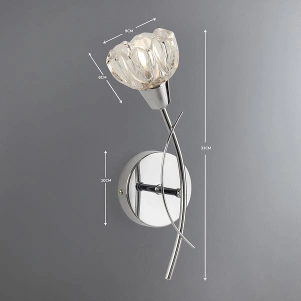 Dunelm Ceccano Cut Glass Wall Light 6 Dunelm Ceccano Cut Glass Wall Light - Image 4