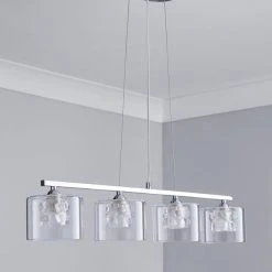 Dunelm Erie 4 Light Bar Glass Diner Ceiling Fitting -Dunelm Shop 1000144744 alt01