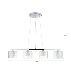 Dunelm Erie 4 Light Bar Glass Diner Ceiling Fitting -Dunelm Shop 1000144744 alt06