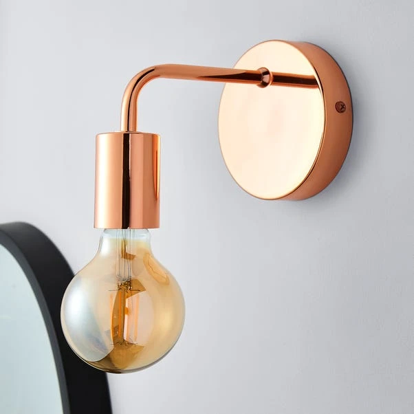 Dunelm Adonis Copper Wall Light 4 Dunelm Adonis Copper Wall Light - Image 2