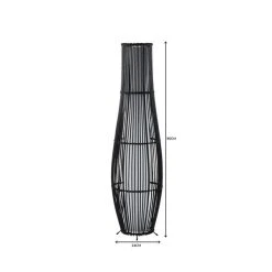 Dunelm Alec Natural Cane Black Floor Lamp -Dunelm Shop 1000149078 alt06