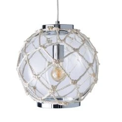 Dunelm Leah 1 Light Pendant Rope Glass Ceiling Fitting -Dunelm Shop 1000149081 alt05