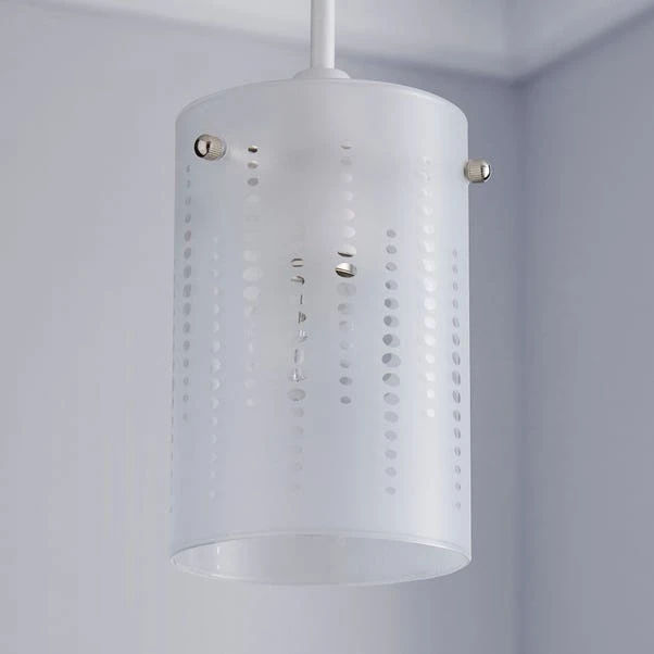 Dunelm Grayson Dot Glass White Easy Fit Pendant 4 Dunelm Grayson Dot Glass White Easy Fit Pendant - Image 2
