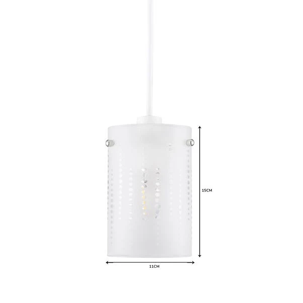 Dunelm Grayson Dot Glass White Easy Fit Pendant 7 Dunelm Grayson Dot Glass White Easy Fit Pendant - Image 5