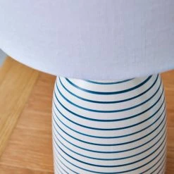 Dunelm Tenby Ceramic White And Blue Table Lamp 10 Dunelm Tenby Ceramic White And Blue Table Lamp -Dunelm Shop 1000149122 alt02