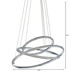Dunelm Cali 3 Light Integrated LED Hoop Crystal Ceiling Fitting 13 Dunelm Cali 3 Light Integrated LED Hoop Crystal Ceiling Fitting -Dunelm Shop 1000149123 alt06