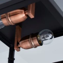 Dunelm Aneska 2 Light Black And Copper Flush Ceiling Fitting -Dunelm Shop 1000149129 alt02
