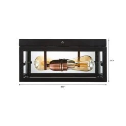 Dunelm Aneska 2 Light Black And Copper Flush Ceiling Fitting -Dunelm Shop 1000149129 alt06