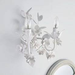 Dunelm Chateau 2 Light Candelabra White Wall Light 9 Dunelm Chateau 2 Light Candelabra White Wall Light -Dunelm Shop 1000149138 alt01