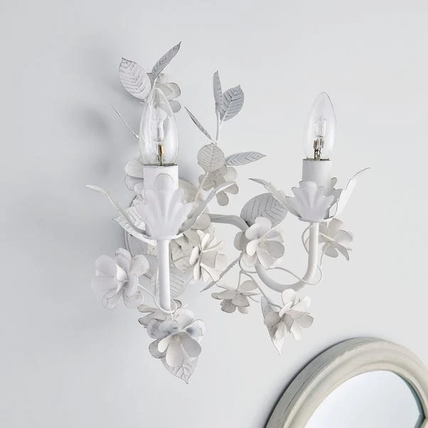 Dunelm Chateau 2 Light Candelabra White Wall Light 4 Dunelm Chateau 2 Light Candelabra White Wall Light - Image 2