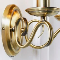 Vogue Lighting Vogue Bernice 2 Light Wall Light Antique Brass 12 Vogue Lighting Vogue Bernice 2 Light Wall Light Antique Brass -Dunelm Shop 1000156380 alt04