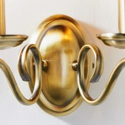 Vogue Lighting Vogue Bernice 2 Light Wall Light Antique Brass 13 Vogue Lighting Vogue Bernice 2 Light Wall Light Antique Brass -Dunelm Shop 1000156380 alt05
