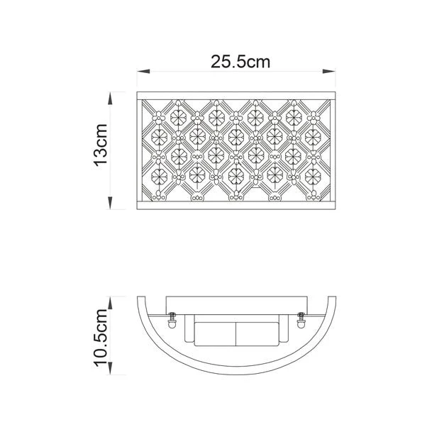 Vogue Lighting Vogue Hudson 2 Light Crystal Wall Light 8 Vogue Lighting Vogue Hudson 2 Light Crystal Wall Light - Image 6