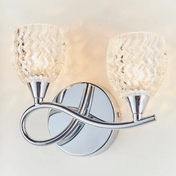 Vogue Lighting Vogue Boyer 2 Light Wall Light Chrome 4 Vogue Lighting Vogue Boyer 2 Light Wall Light Chrome - Image 2