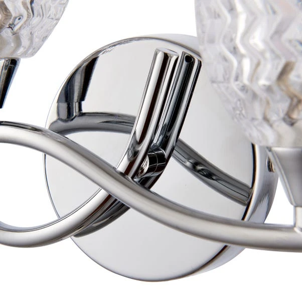 Vogue Lighting Vogue Boyer 2 Light Wall Light Chrome 8 Vogue Lighting Vogue Boyer 2 Light Wall Light Chrome - Image 6