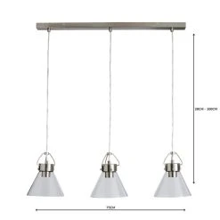 Dunelm Delavin 3 Light Glass Diner Ceiling Fitting 12 Dunelm Delavin 3 Light Glass Diner Ceiling Fitting -Dunelm Shop 1000157749 alt04