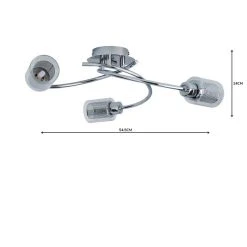 Dunelm Grace 3 Light Chrome Semi-Flush Ceiling Fitting 12 Dunelm Grace 3 Light Chrome Semi-Flush Ceiling Fitting -Dunelm Shop 1000157758 alt04